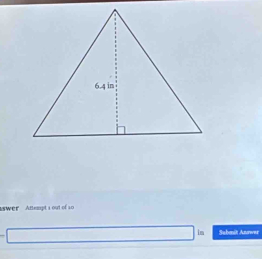 swer Attempt 1 out of 10 
=□ in Submit Answer