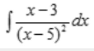 ∈t frac x-3(x-5)^2dx