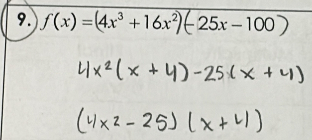 f(x) =(4x³ +16x²)(