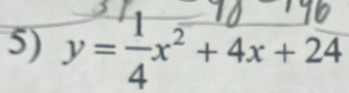 y= - x² + 4x+ 24