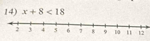 x+8<18</tex>