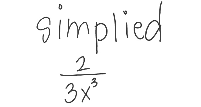 simplied
 2/3x^3 