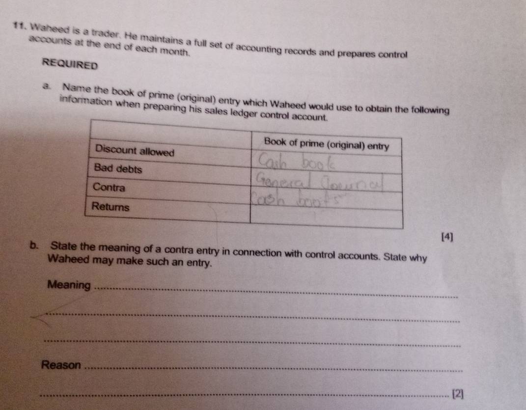 Solved: Waheed is a trader. He maintains a full set of accounting ...