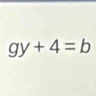 gy+4=b