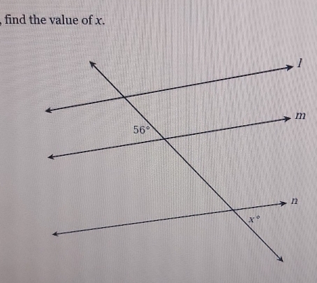 find the value of x.