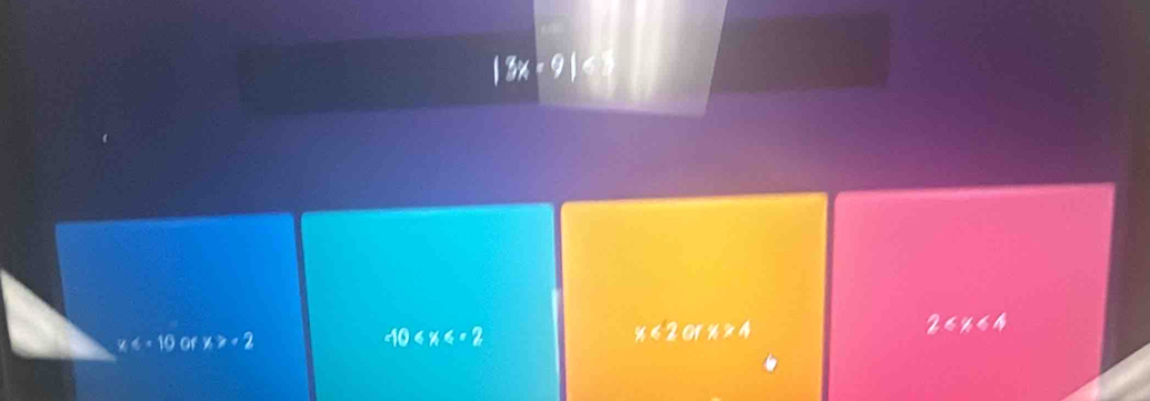 z of x>-2 -10 x<2orx>4 2≤slant x<4</tex>