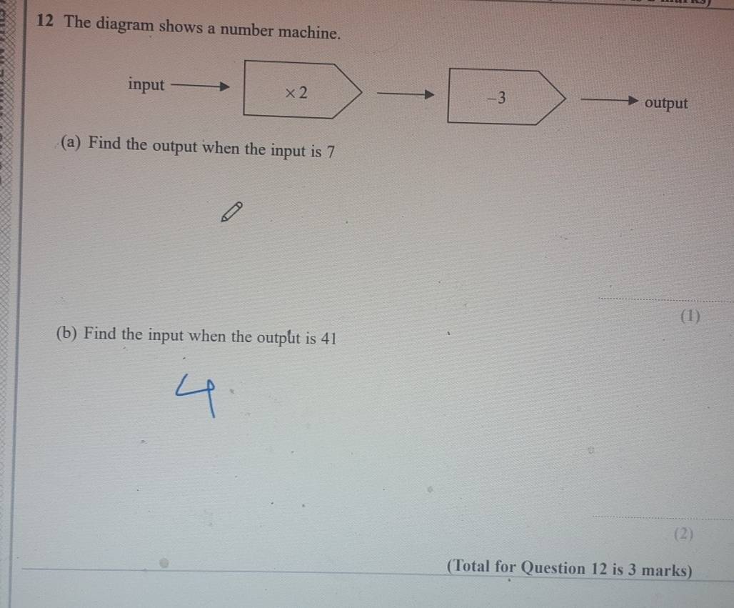 Solved: The diagram shows a number machine. input output (a) Find the ...