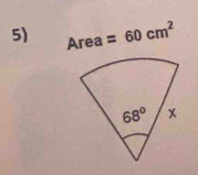 Area =60cm^2