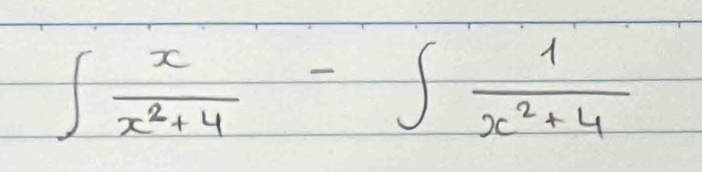 ∈t  x/x^2+4 -∈t  1/x^2+4 