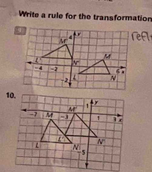 Write a rule for the transformation