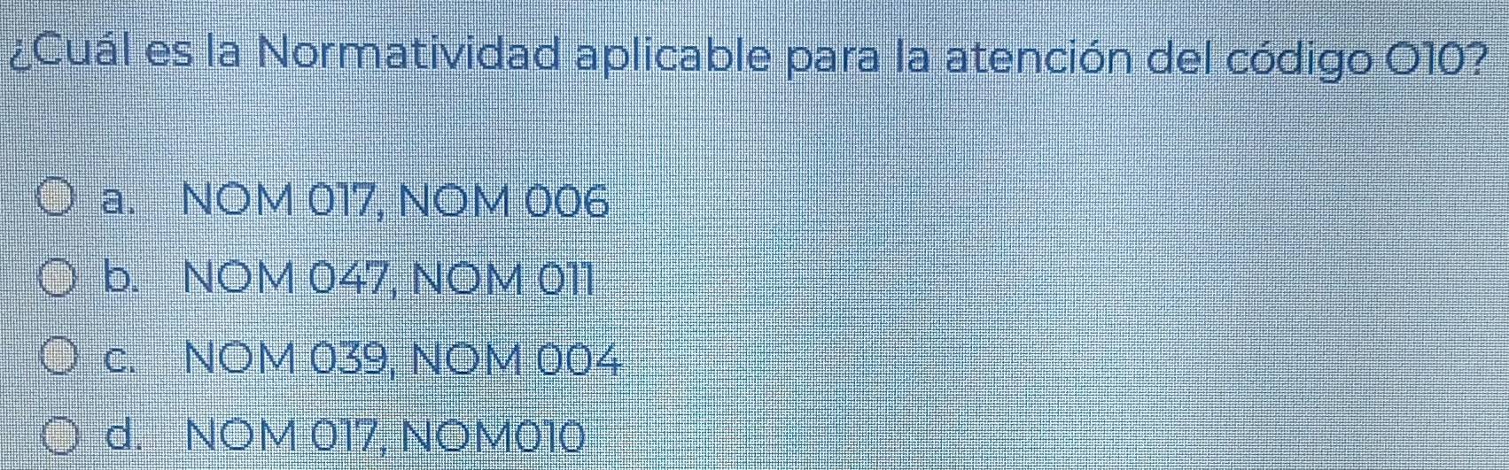 Resuelto:¿Cuál es la Normatividad aplicable para la atención del código ...