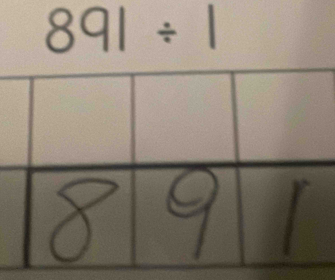 891 ÷ 1