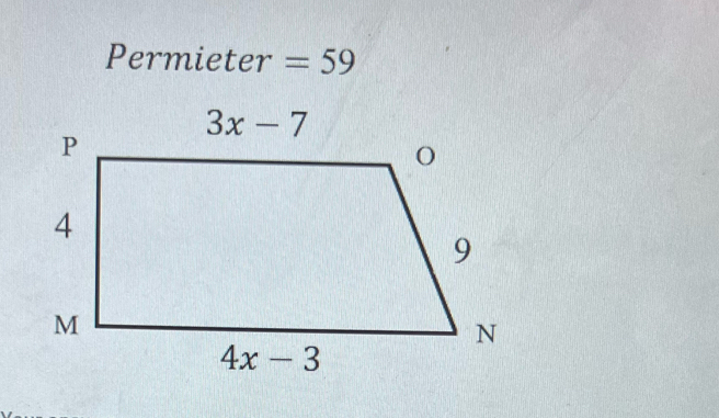 Permieter =59