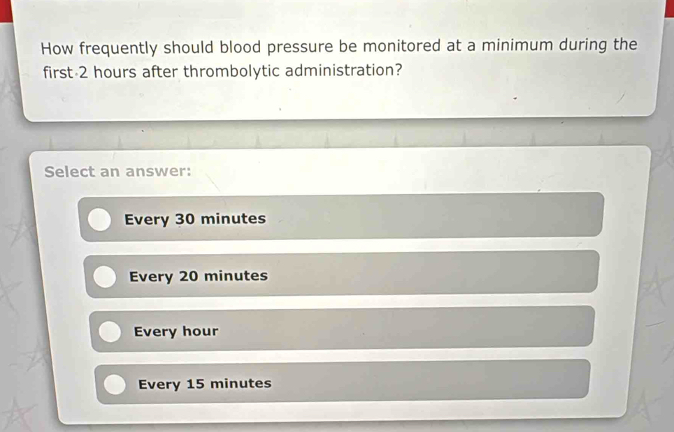 Solved: How frequently should blood pressure be monitored at a minimum ...