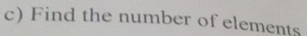 Find the number of elements