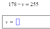 178-v=255
v=□