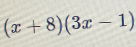 (x+8)(3x-1)