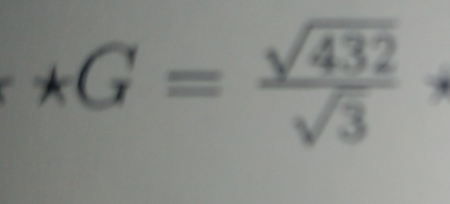 *kG= sqrt(432)/sqrt(3) *