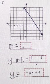 a  1/2 
- 1/2 x+4