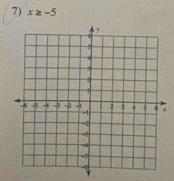 x≥ -5