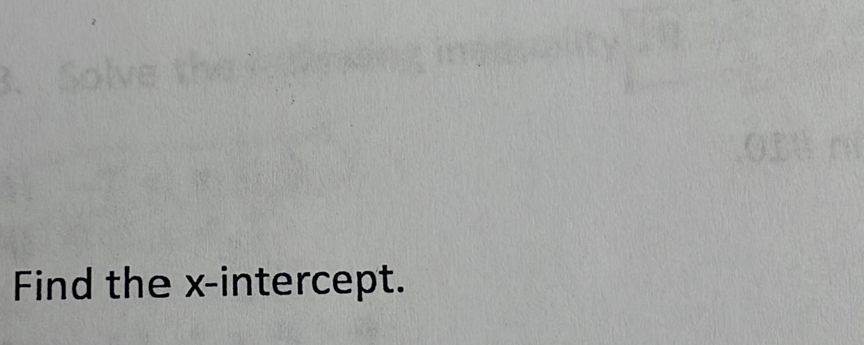 Find the x-intercept.