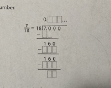 umber.
beginarrayr 6=beginarrayr 6-10encloselongdiv 0.1frac 1_  (-168)/168  _ -18_ _ -168168 □ endarray 