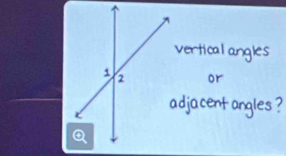 vertical angles 
or 
adjacent angles?