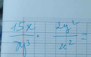  15x/2y^3 ·  2y^2/x^2 =