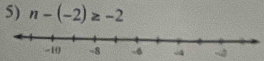 n-(-2)≥ -2