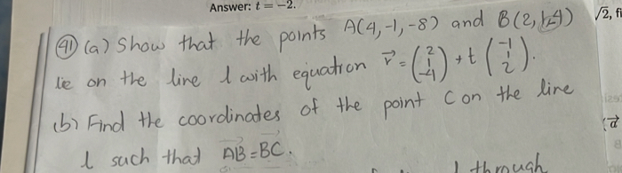 Answer: t=-2. 
izs