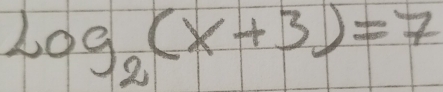 log _2(x+3)=7