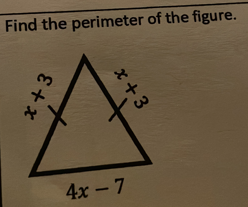 Find the perimeter of the figure.