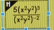 H
frac 5(x^2y^2)^3(x^2y^2)^-2