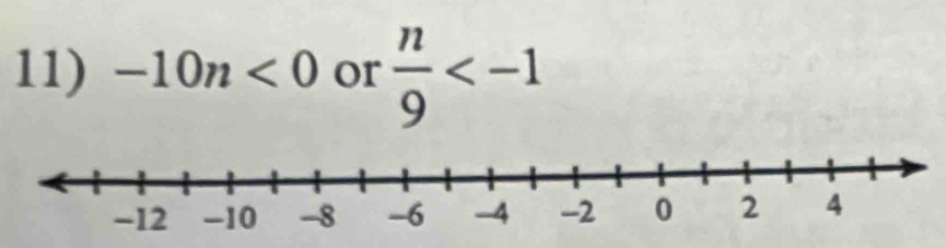 -10n<0</tex> or  n/9 