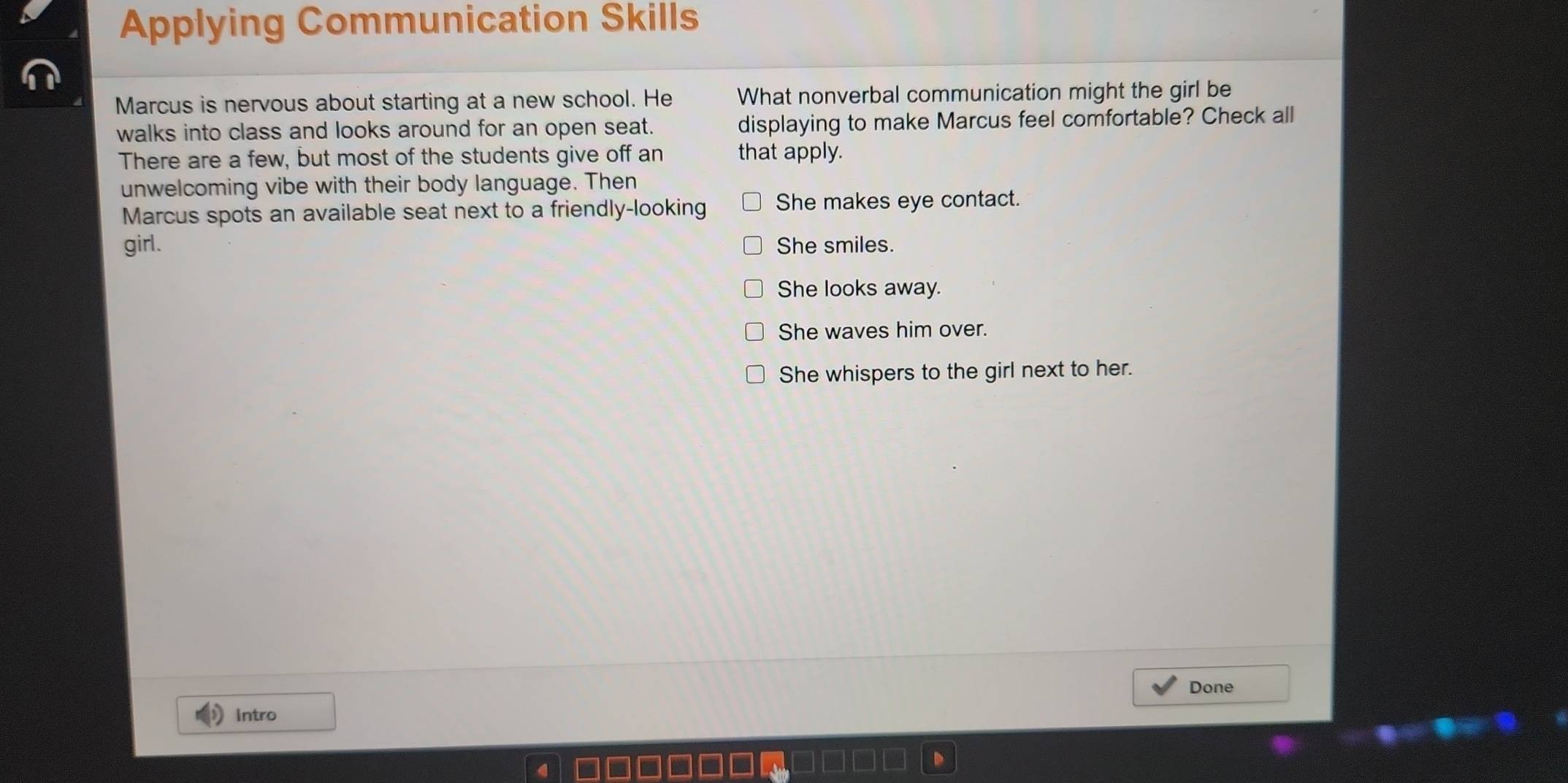 Solved: Applying Communication Skills Marcus is nervous about starting ...