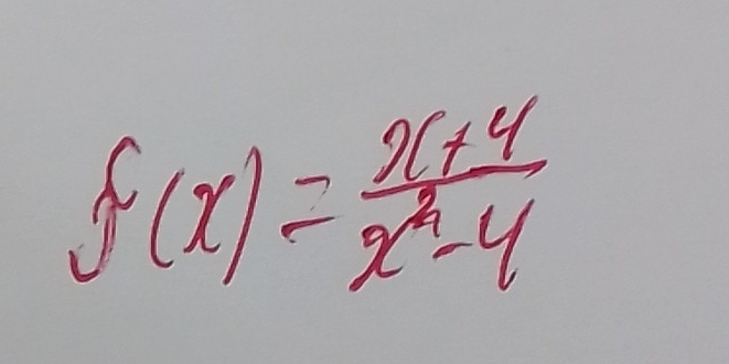 f(x)= (x+4)/x^2-4 