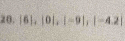 20,  6|,|0|,|-9|,|-4.2|