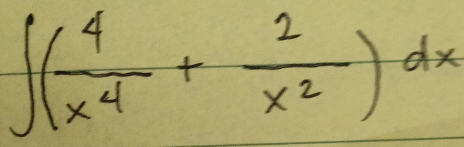 ∈t ( 4/x^4 + 2/x^2 )dx