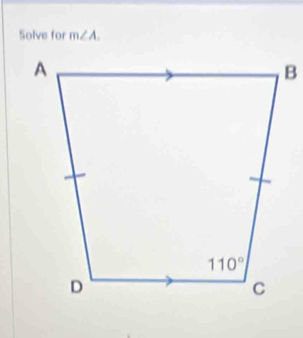 Solve for m∠ A.