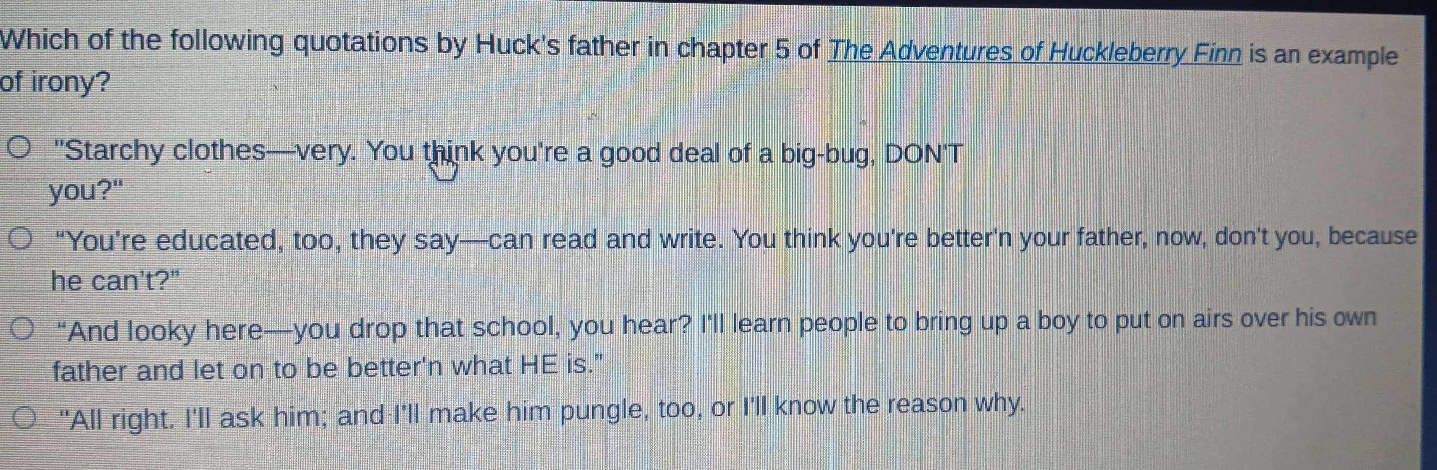 Adventures of Huckleberry Finn: Literary Devices | Quizlet, image size:2810x919