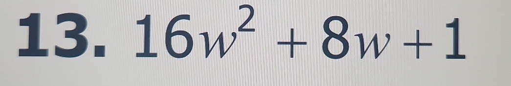 16w^2+8w+1