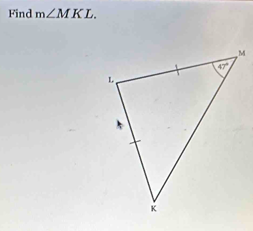 Find m∠ MKL.