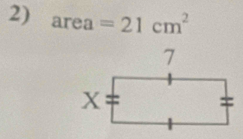 area=21cm^2