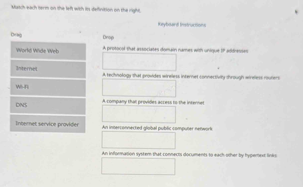 Solved: Match each term on the left with its definition on the right ...