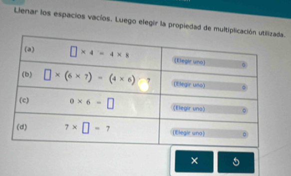 Lienar los espacios vacíos. Luego elegir la propiedad de multiplicac.
×