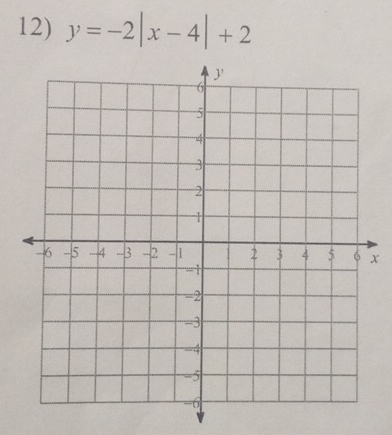 y=-2|x-4|+2
x