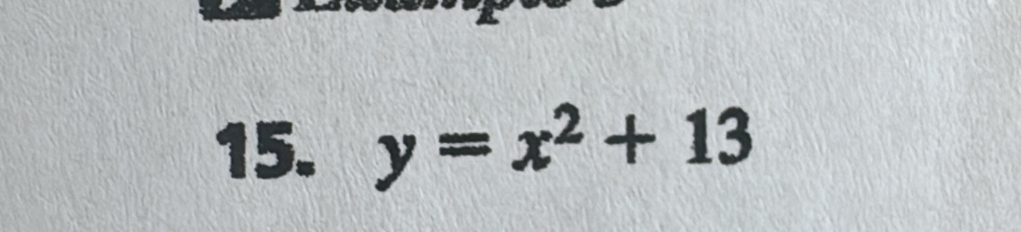 y=x^2+13