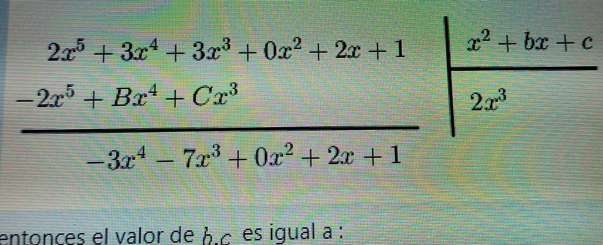 entonces el valor de b.é es igual a :