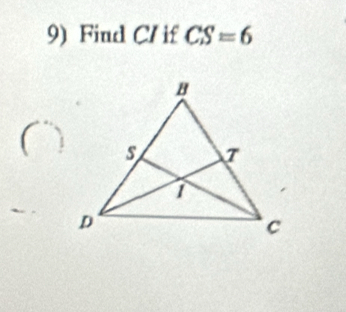 Find Cl if CS=6