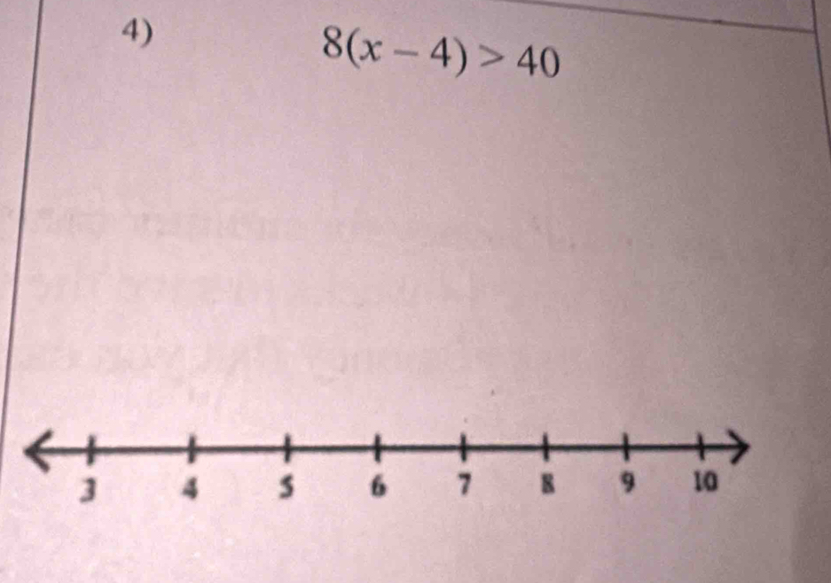 8(x-4)>40